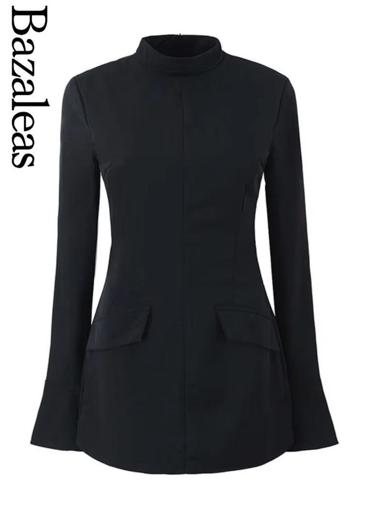 Elegant Turtleneck Slim Dress 