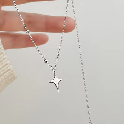 Fashion Four Stars Necklace Simple and Elegant